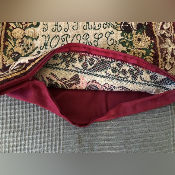 Floral Alphabet Tapestry Pillow Cover - Picture 3 of 4